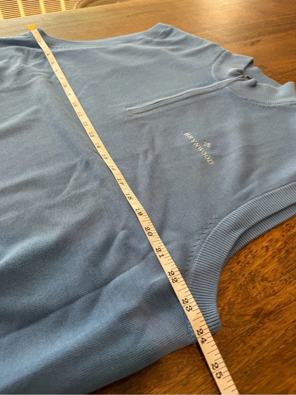 Greg Norman Brynwood Country Club Lined 1/4 Zip Golf Sweater Vest Blue Men's L